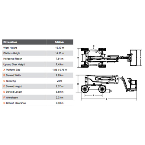 BOOM LIFT 13.5M (46FT) DIESEL 4WD - code:100025