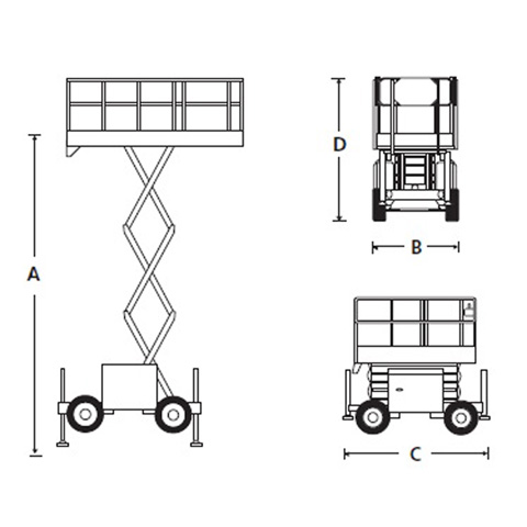 SCISSORLIFT  7.7M (25FT) DIESEL - code:100235