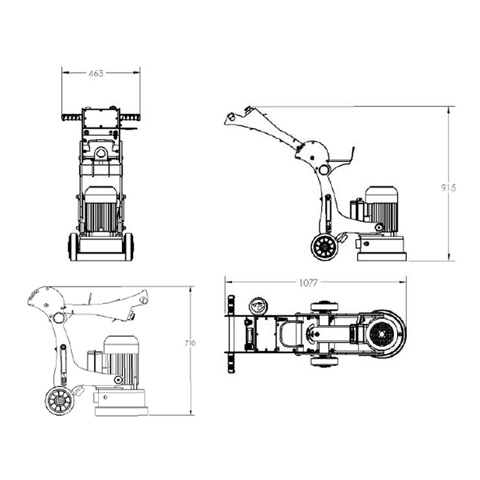 CONCRETE GRINDER -  SINGLE HEAD METEOR 240V - code:180825