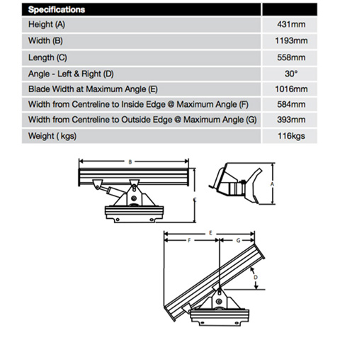 MINI LOADER - ANGLE BLADE - code:200865