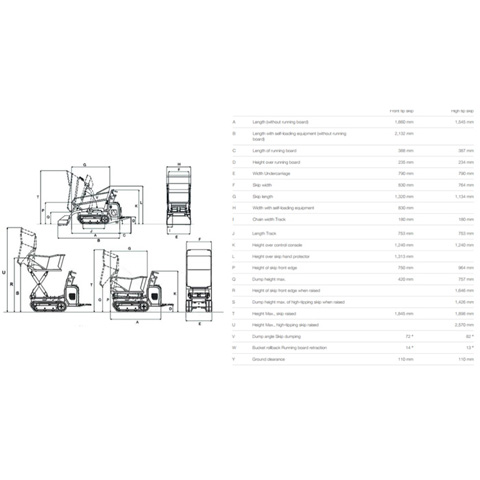 DUMPER - TRACKED PEDESTRIAN HIGH TIP - code:202040