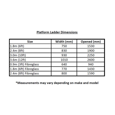 PLATFORM LADDER 3 M (10FT) - code:252255