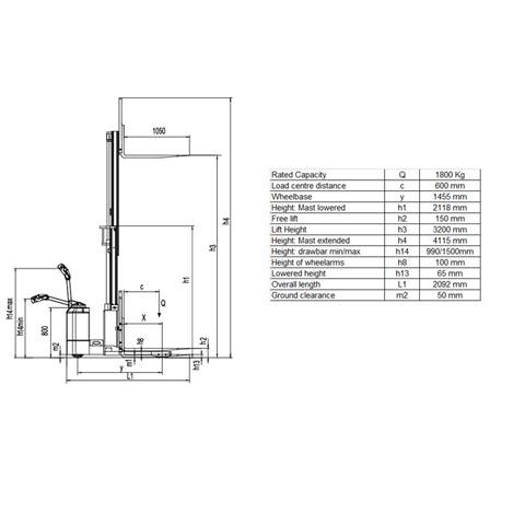 FORKLIFT - PEDESTRIAN WALKIE STACKER - code:302835