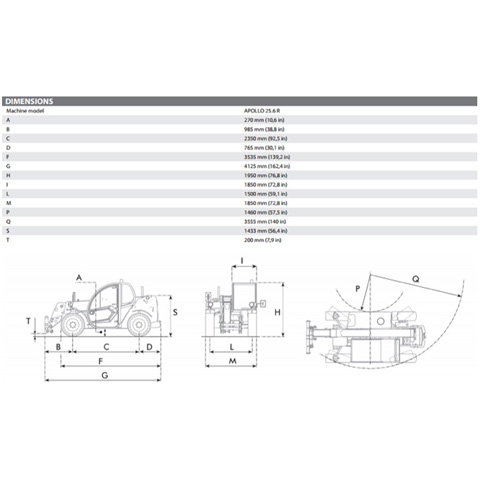 TELEHANDLER - 2.5T - code:302865