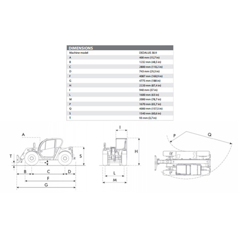 TELEHANDLER - 3T - code:302900