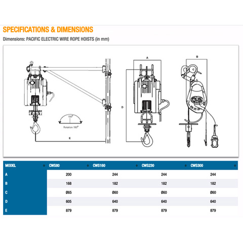 SCAFFOLD HOIST - 300KG  - code:305810