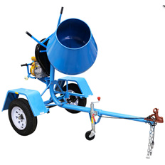 CONCRETE MIXER - 140L (5CU.FT) PETROL TOWABLE